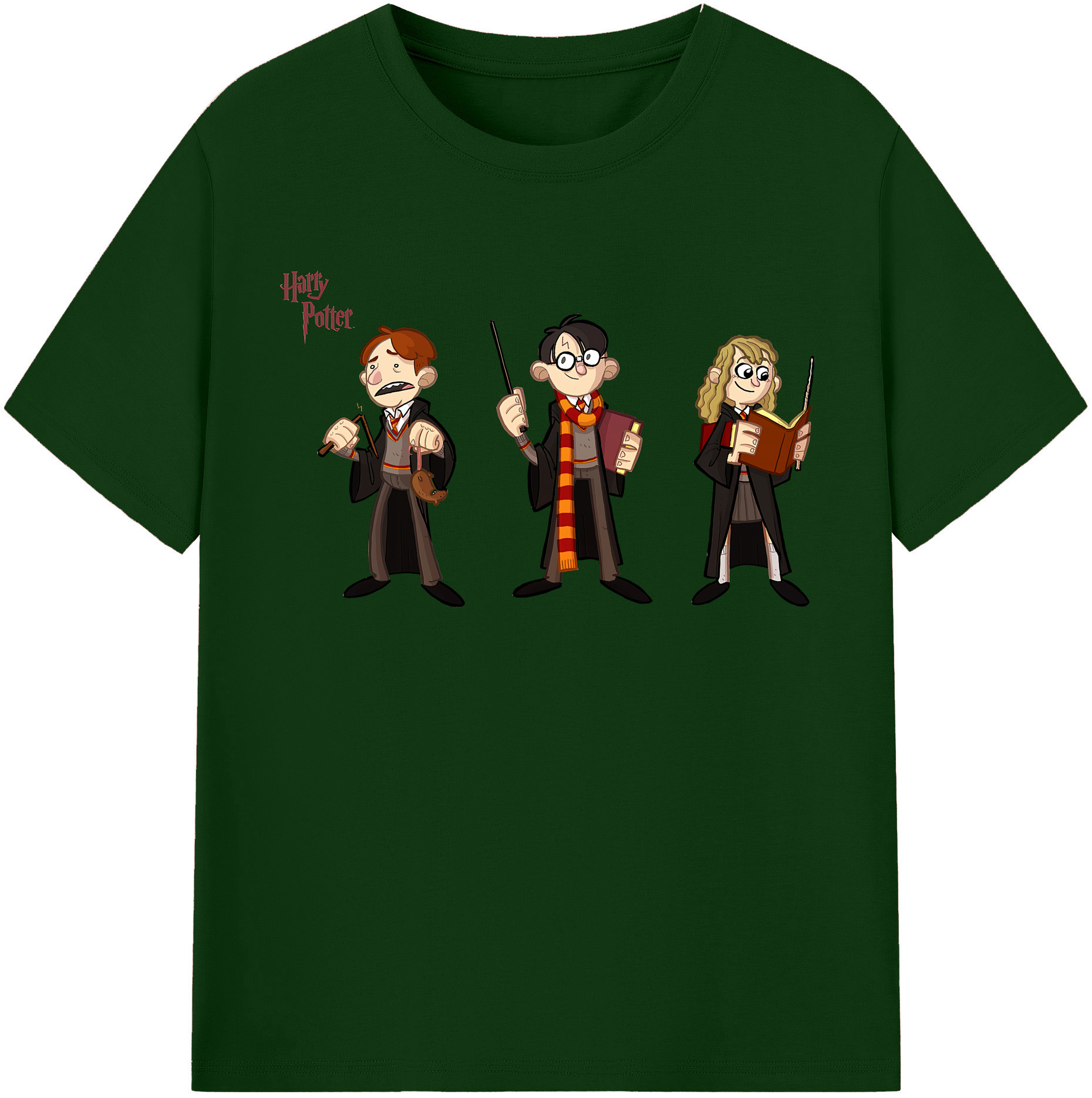 （画像用） Harry Potter ハリー・ポッターシリーズ 綿100％半袖Tシャツ（フロントプリント）